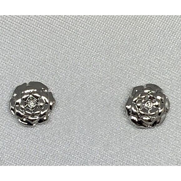 Guess A12067-21 Silver-Tone 2-Pc. Set Crystal Flower Earrings MSRP $25 G10 - Picture 3 of 6